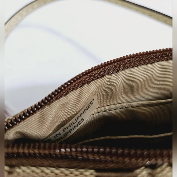 Coach Signature Mini Brown Gold Wristlet Wallet - Picture 12 of 15